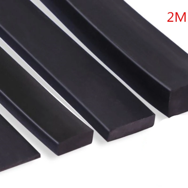 2M Rubber Seal Strip Square10 12  14 16 18 20mm thick Rubber Molding Shock AbsorberNon-slip, anti-collision sealing strip