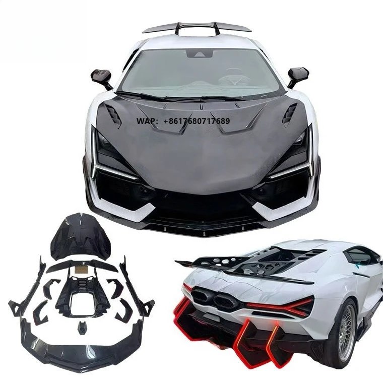 Wholesale Quality Dry Carbon Fiber Duke Upgrade Body Kit for Revuelto Supercar Tuning Parts Front Lip Rear Lip