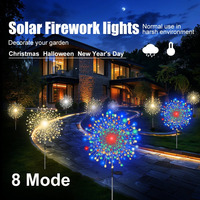 Solar Powered LED Firework Fairy Lights,90/150 LEDs,8 Modes Waterproof Garden Lamp for Outdoor Pathway/Yard/Christmas Decoration