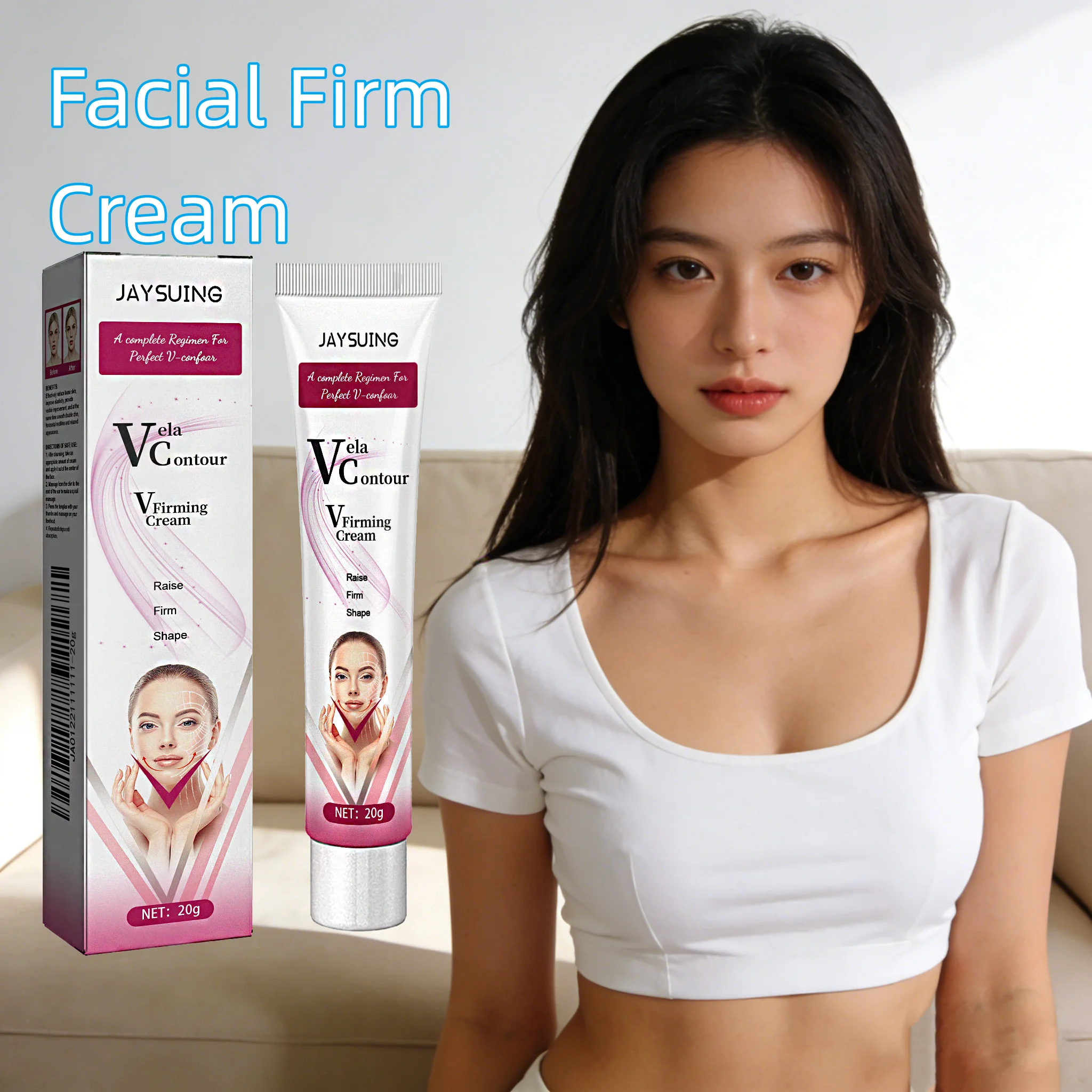 

JAYSUING Facial Firm Cream Enhance Elasticity Hydrate Reduce Fine Lines Relieve Dryness Quick Absorption Facial Soothing Cream