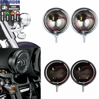 2 Pcs 4.5 Inch Motorcycle LED Passing Lights Bracket  Auxiliary Lamp Accessories For Harley Fog Lamp Housing 4 1/2 Parts