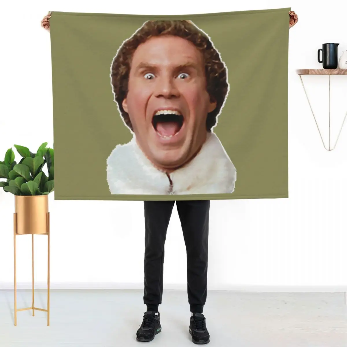 Buddy the Elf Throw Blanket Decorative Sofa Furrys Bed Fashionable Plush Flannels Nap Blankets