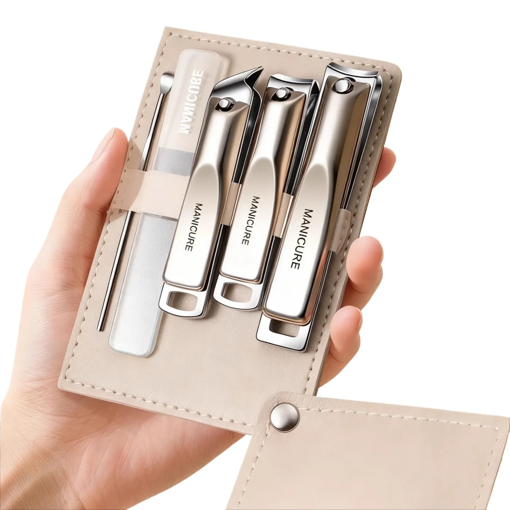Manicure 5 Pcs Set Personal Care Nail Trimmer Kit Nail Clipper Set Grooming Kit Gift for Relatives Friends Families Travel Gifts