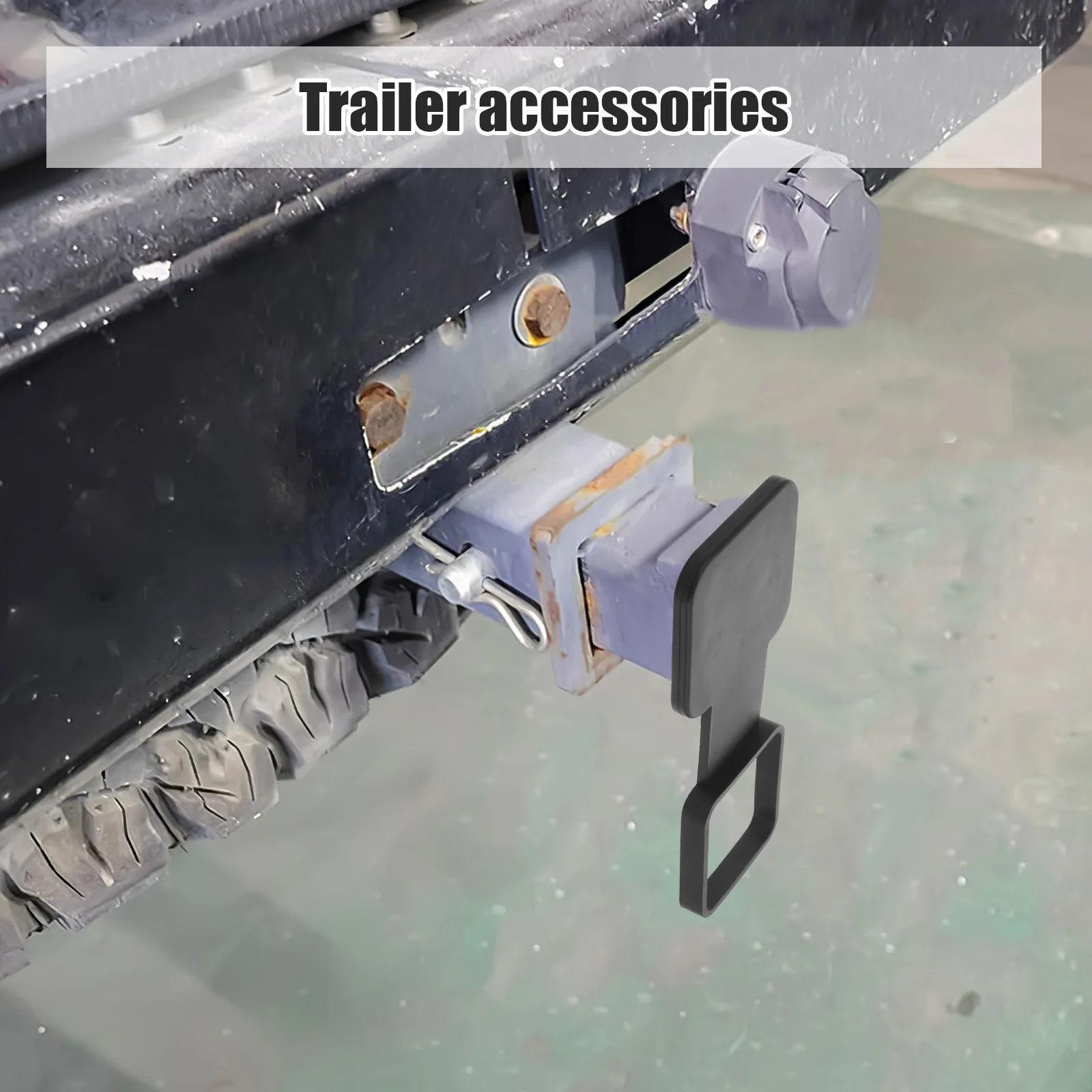 

Trailer Hitch Cover Replacement Sleek Secure Fit for 2-Inches Tow Hook Truck Trailer Hitch Cap Tow Protector Car Accessories
