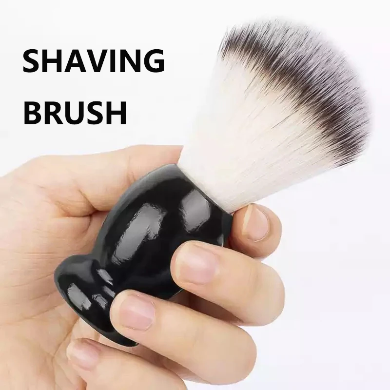 Men's Shaving Brush Barber Salon Men Facial Beard Cleaning Appliance Shave Tool Razor Brush with Badger Hair and Wood Handle