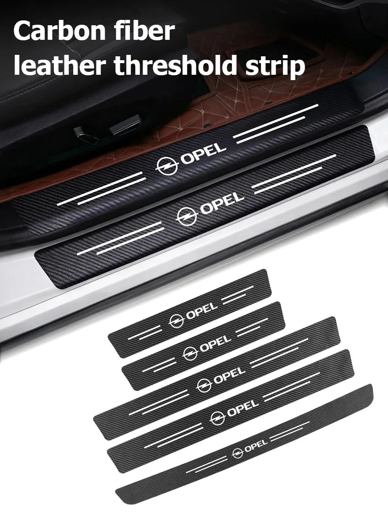 

3D-накладки на пороги из углеродного волокна для Opel – защитные наклейки от царапин для Opel Astra, Insignia, Corsa, Zafira и других моделей