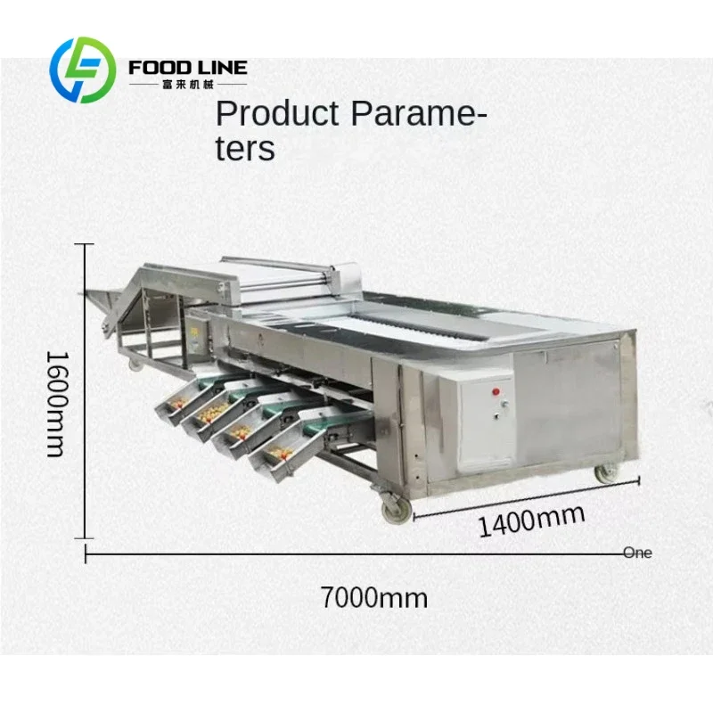 Customized Customizable Fruits Cleaning Drying Waxing Machine Fruit Cleaning Apple Washing and Sorting Machine