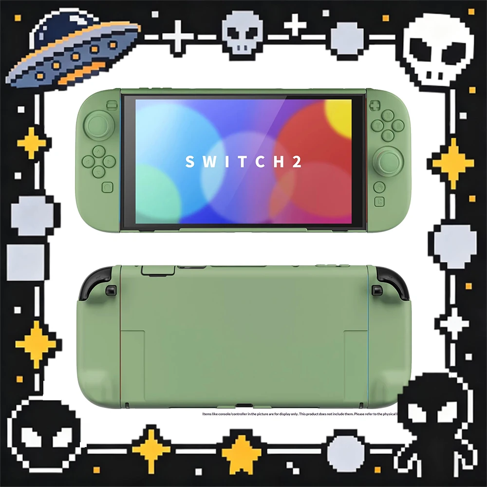 

Защитный чехол PlayVital Switch2 Grip NS2: прочный, износостойкий, цельный, с разделенными жесткими вставками, для игровой консоли Switch, полная защита задней панели.