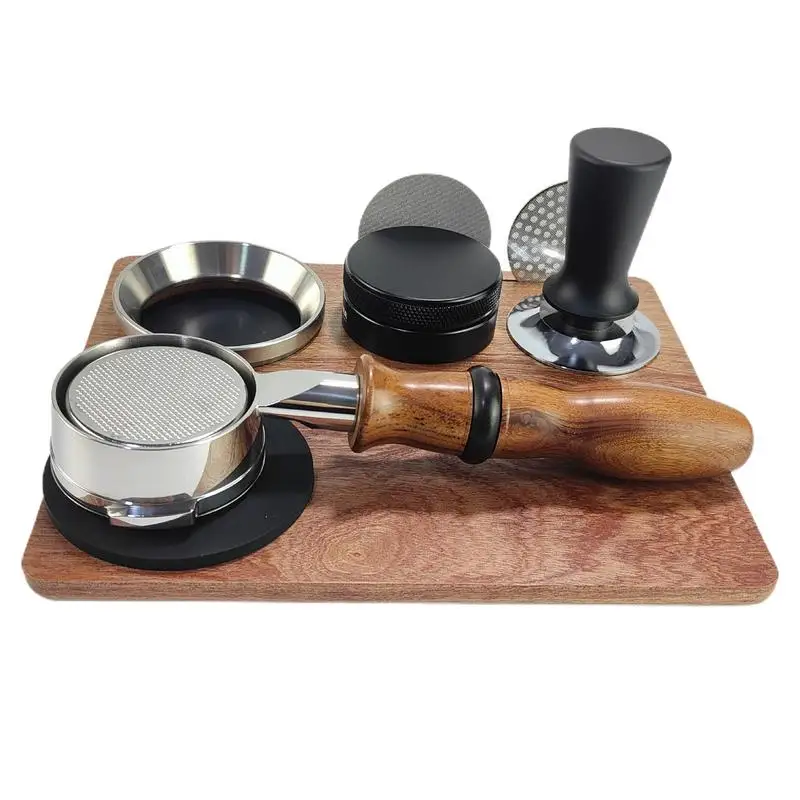 Espresso Station Wooden Tamping Station For Baristas Tamper Holder Espresso Stand Coffee Station Organizer 51/54/58mm Espresso