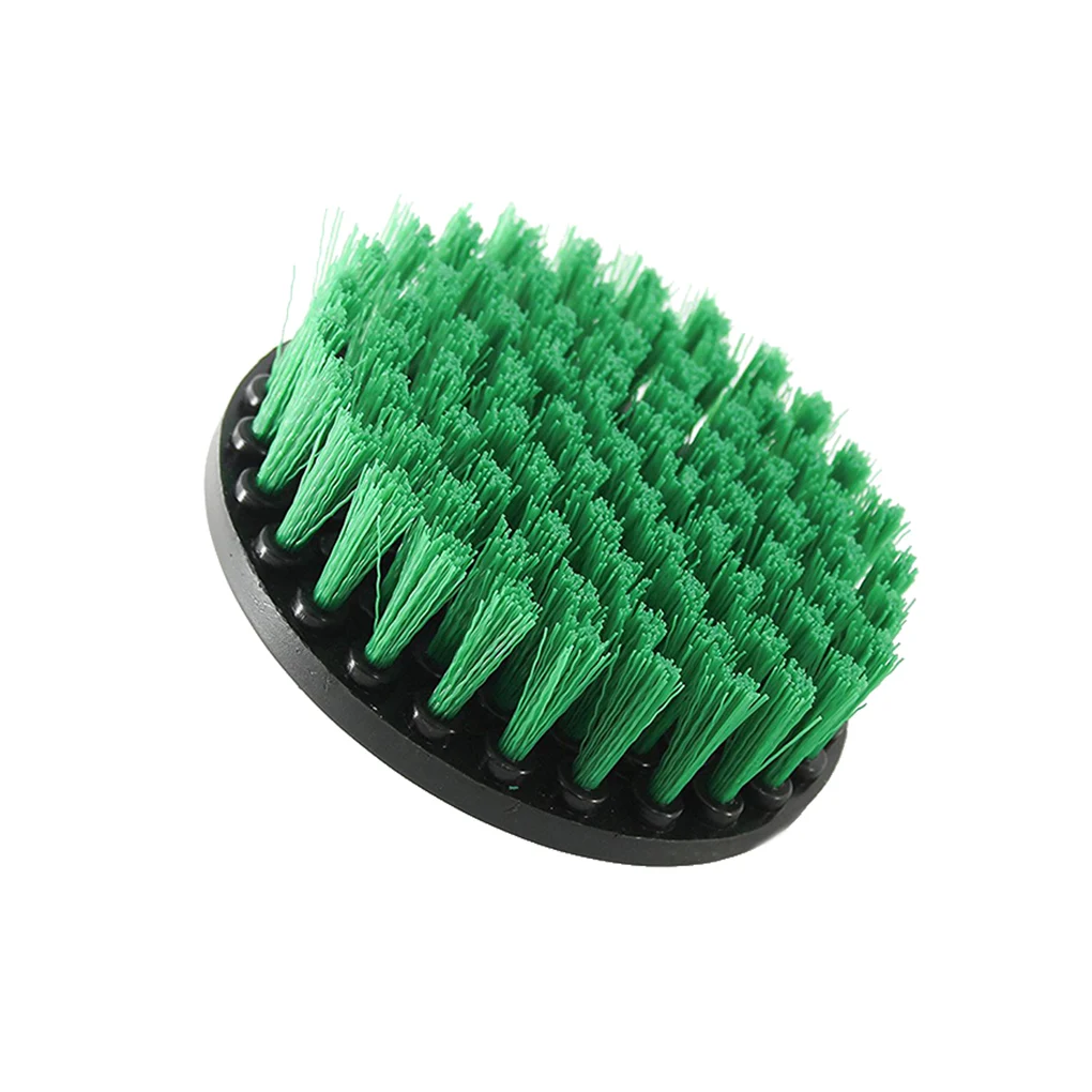 Yellow Green Drill Cleaning Brush Heavy Duty Cleaner Scrubber with Stiff Bristles for Carpet Car Mats Tile