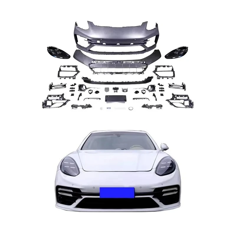 For Panamera 970 2009-2016 Turbo S Style Body Kit Front Bumper Upgrade with LED Headlights Modification Parts