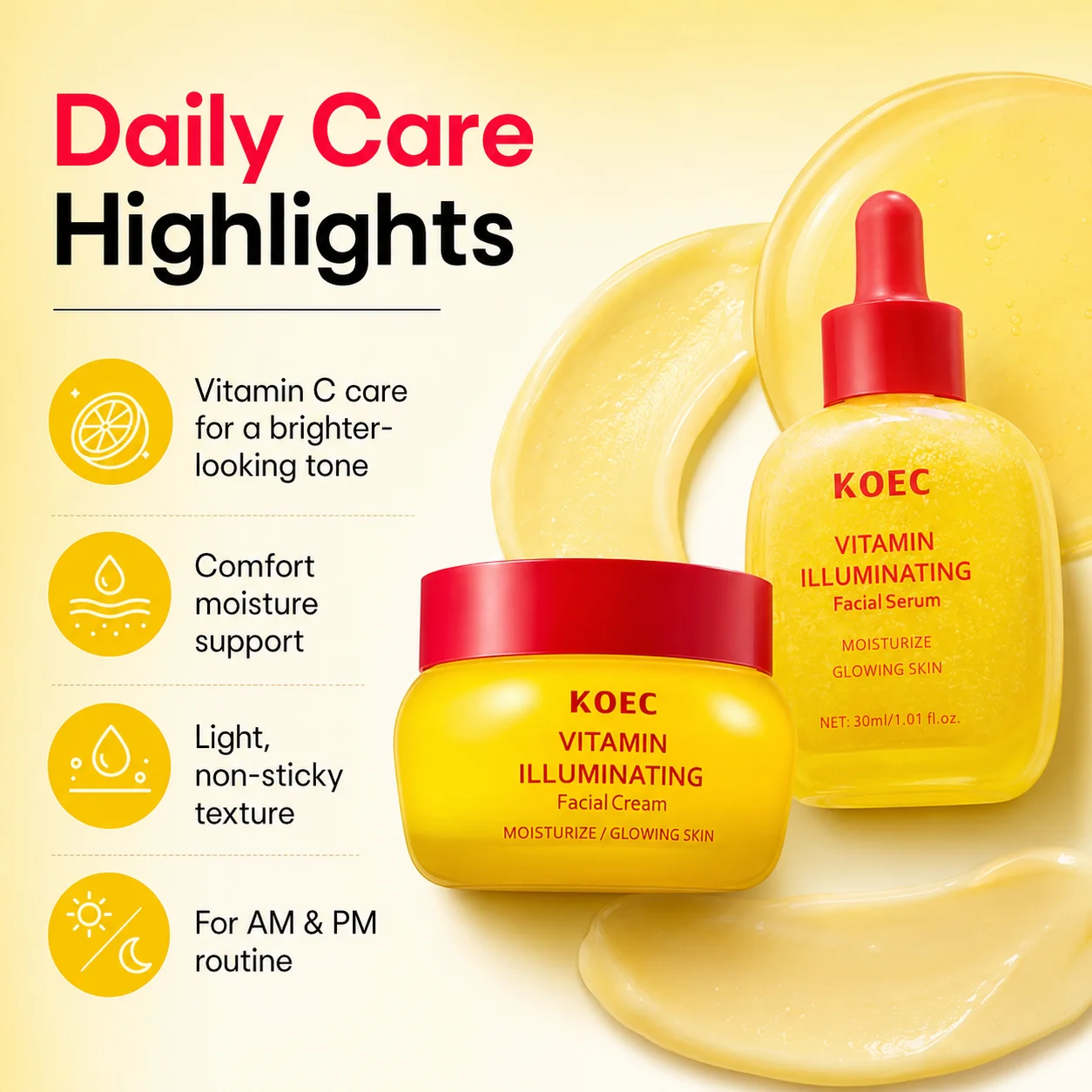 ชุดผลิตภัณฑ์บำรุงผิวหน้า KOEC - Skincare Niacinamide บทวิจารณ์และราคา