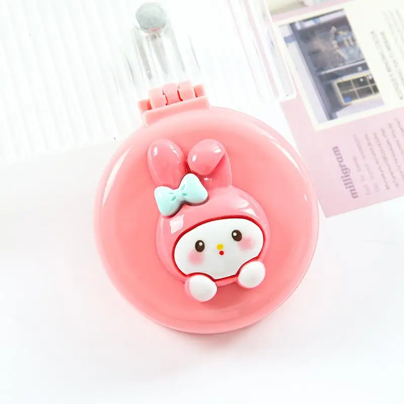 Kawaii Sanrio Comb Hello Kitty Melody Kuromi Cartoon Cute Fold Air Cushion Comb Comb and Mirror Integrated Air Bag Massage Girl