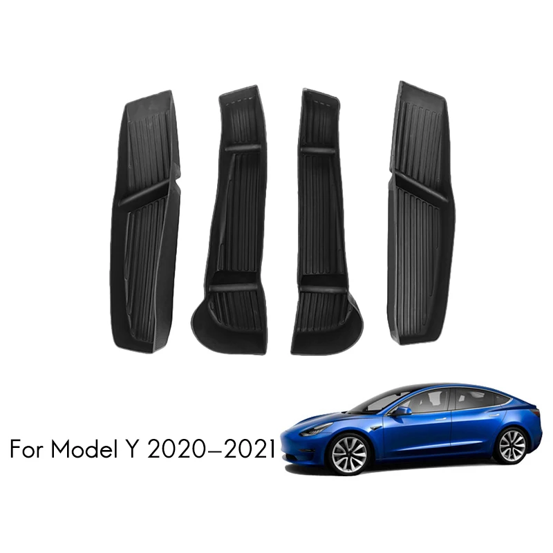 Door Slot TPE Protective Pad Door Storage Box Pad for Tesla Model Y 2021 Car Styling Modification Accessories