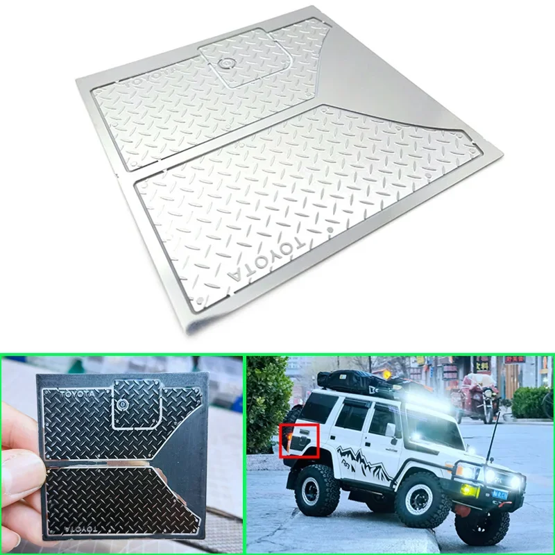 1PCS Metal Rear Scuff Plates Etched Sheet for 1/10 RC Crawler Car Traxxas RGT LC76 EX86190 Diy Parts