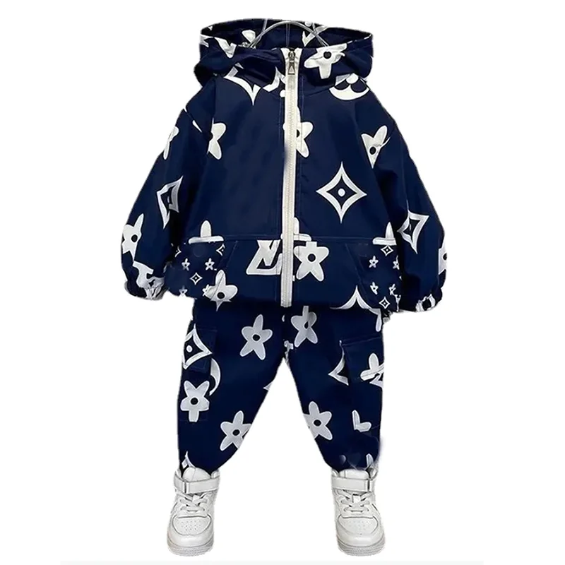 Winter Autumn Boy Clothing Set Casual Fashion Cartoon Active Coat + Pant Kid Children Baby Toddler Boy Clothing