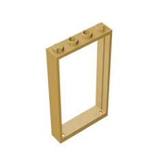 MOC 60596 1x4x6 Door Frame 1 x 4 x 6 with 2 Holes on Top and Bottom Building Block Part DIY Brick Particles Toy Kids Gift