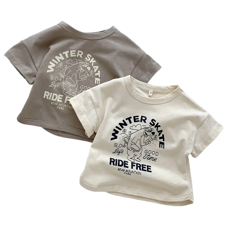Casual Summer Boys Girls T-Shirts Cartoon Fashion Short Sleeve Baby Kids Tees Tops Clothing Children's T Shirts Funny Printed
