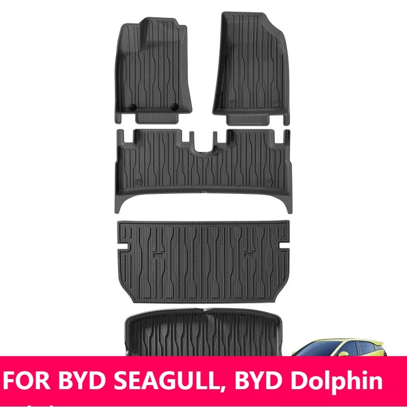 

Для BYD SEAGULL Для BYD Dolphin Mini 2023-2026 Всепогодные напольные коврики TPE 3D черные
