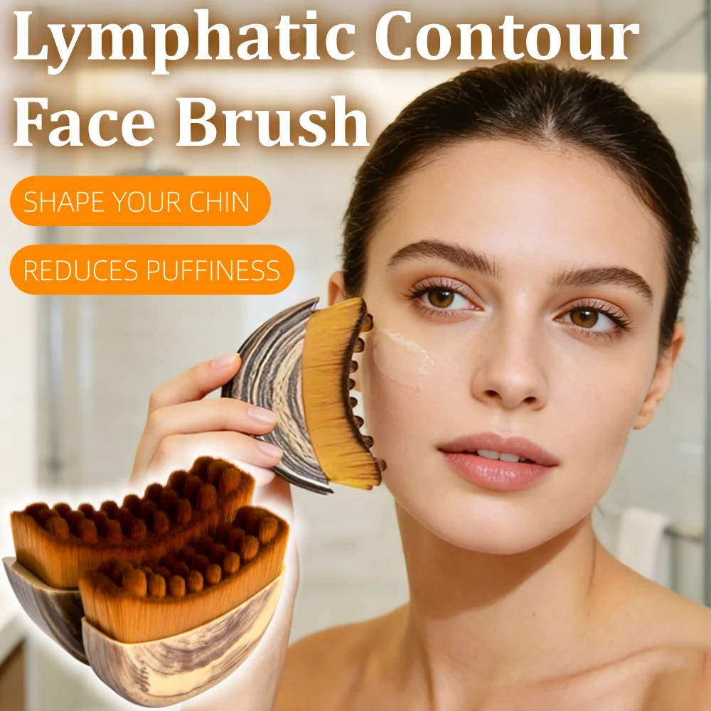 Lymphatic Contour Face Brush,chin &jawline Sculpting,drainage Massager for Face,ergonomically Designed To Fit The Skin Precisely