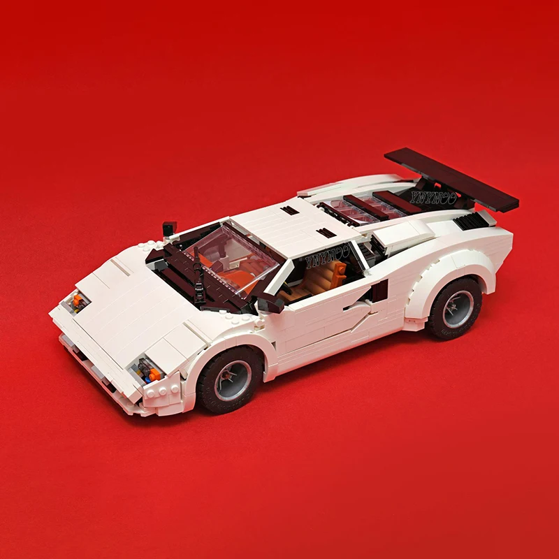 NEW 1251Pcs Parts Creative Expert MOC Lamborghinings LC5000 Countach MOD 10295 Sports Cars Building Blocks DIY Bricks Toys