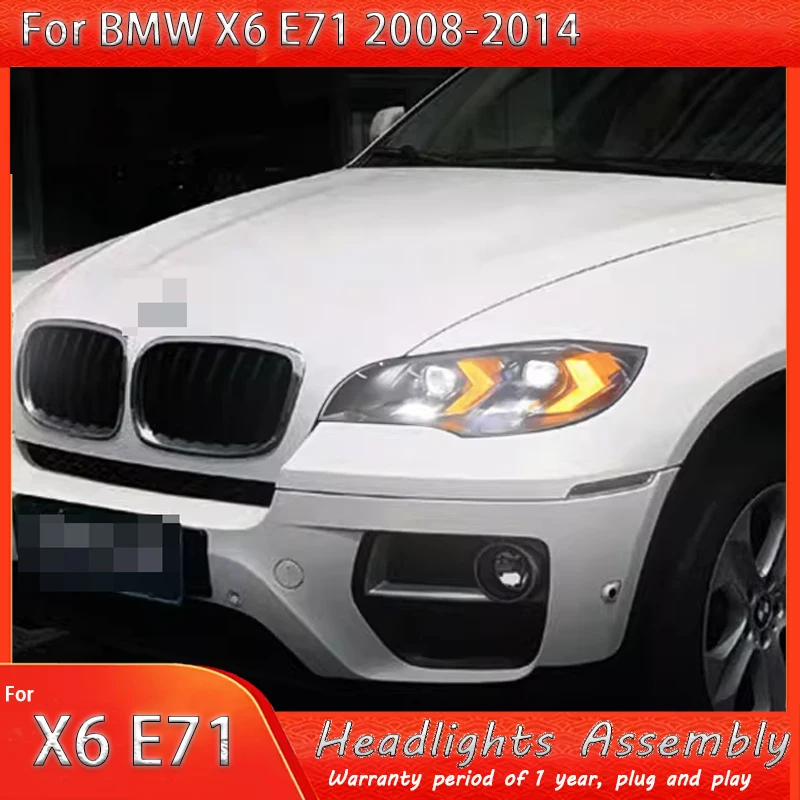 

Стайлинг автомобиля для BMW X5 фары 07-13 E70 X6 E71 08-14 светодиодные фары «ангельские глазки» DRL сигнальная лампа Hid автомобильные аксессуары