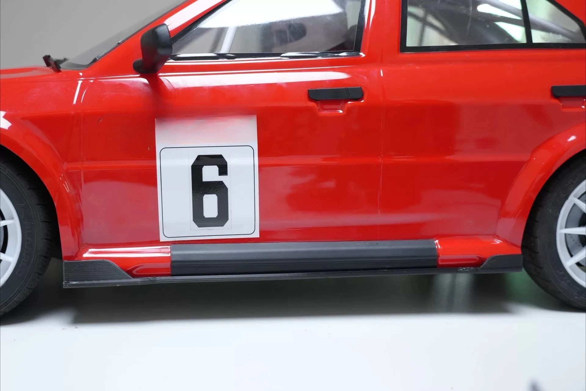 1/7 RC Rally Car Custom Side Skirt Guard For Rlaarlo SLEVO-07 Anti-Scratch Body Protection  Exterior Upgrade Tuning Accessories
