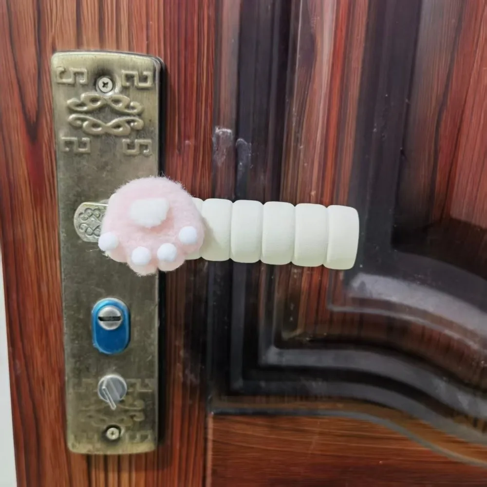 Santa Claus Christmas Door Handle Covers Anti-Collision Anti-Static Xmas Doorknob Cover Love Heart Panda Christmas Decorations