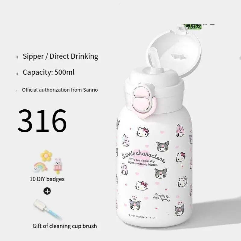 

Sanrio Cinnamoroll Hello Kitty My Melody Чашка для горячей воды Чашка для холодных напитков Hit Product Новый продукт Kawaii Cartoon Портативный для взрослых