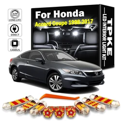 Canbus LED Interior Dome Reading Light Kit For Honda Accord Coupe 1998 2002 - 2012 2013 2014 2015 2016 2017 Car Bulb Accessories