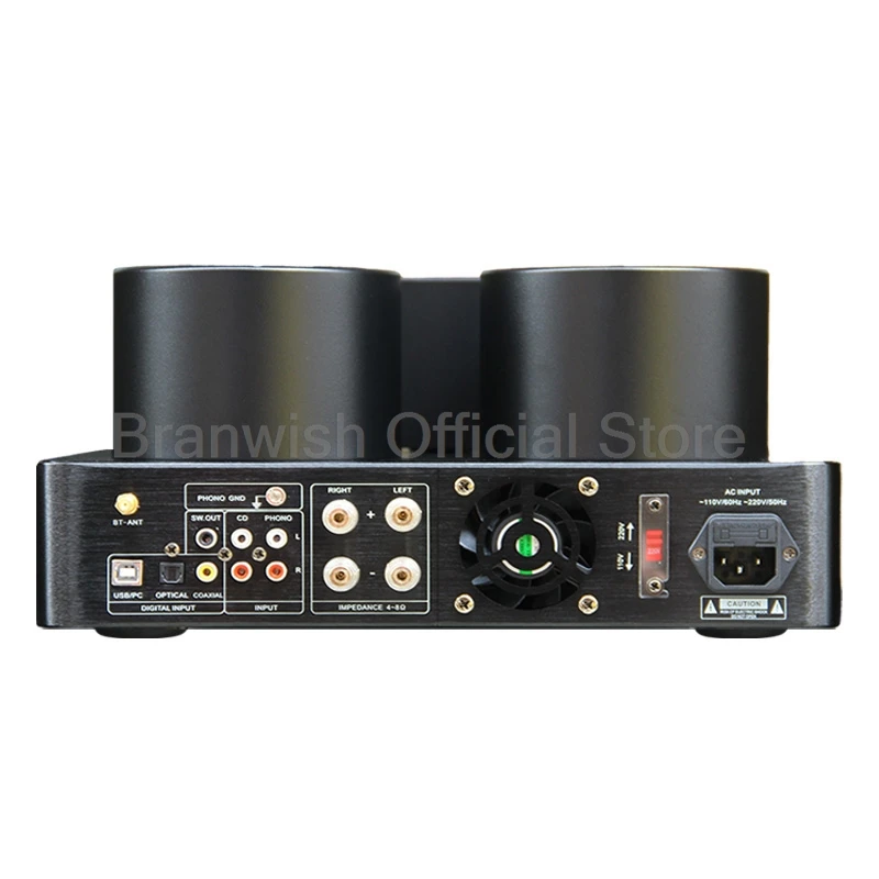 2*200W Amplifier  8 Vacuum Tubes 5.3 Bluetooth  Amp 110V/220V Amplifiers Phono/Optical/Coaxial/USB Input For Home Theater PC DJ