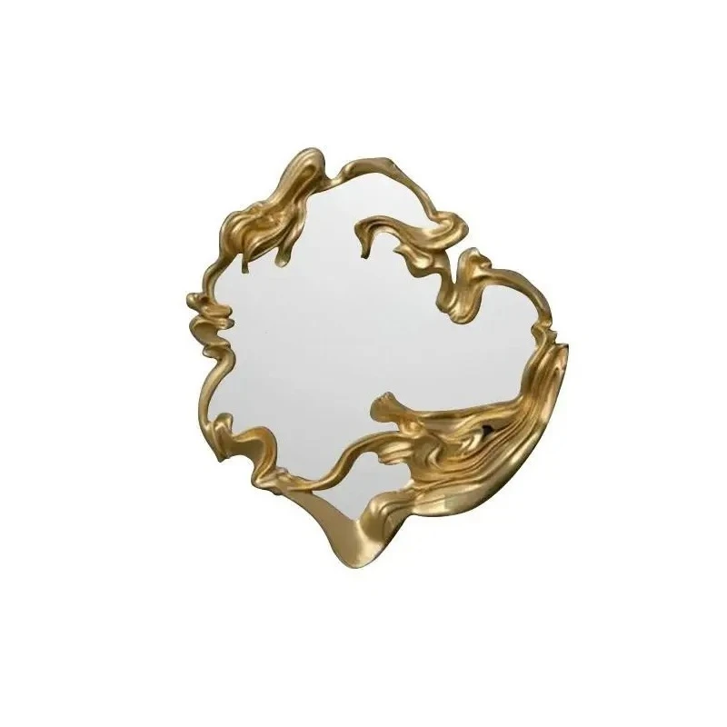 

Vintage special-shaped side mirror Nordic living room decorative mirror porch creative irregular fireplace art mirror