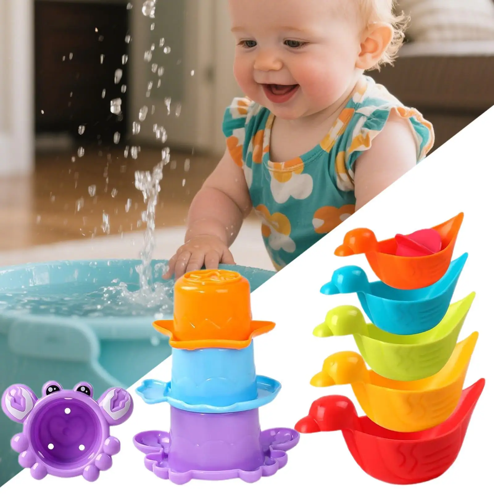 ألعاب حمام الأطفال الصغار، ملحقات حسية عائمة مبتكرة، ألعاب تعليمية للأطفال، حوض استحمام للسباحة، لعب الشاطئ المائي
