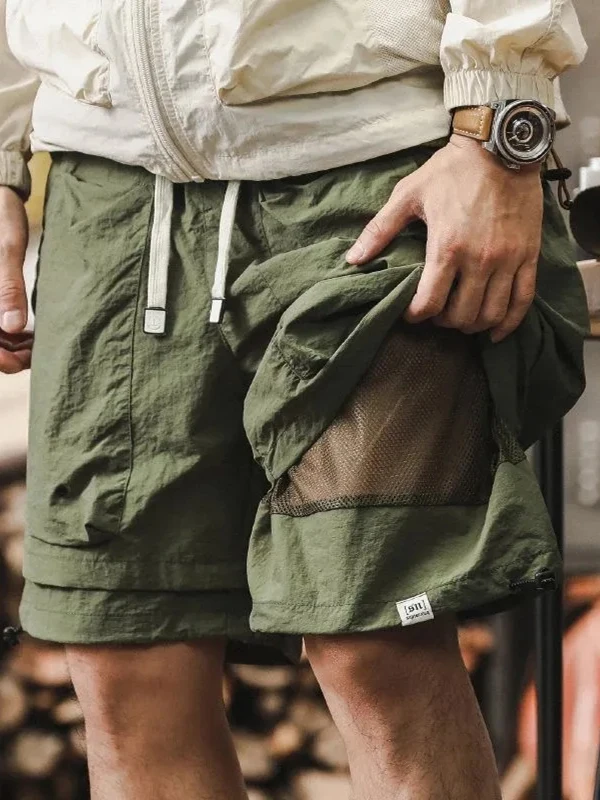 

Outdoor Workwear Qui Dry ort Pants Men's Summer Cool Feeling Retro Five-Part Mountain Casual orts Loose Fit Urban Sle