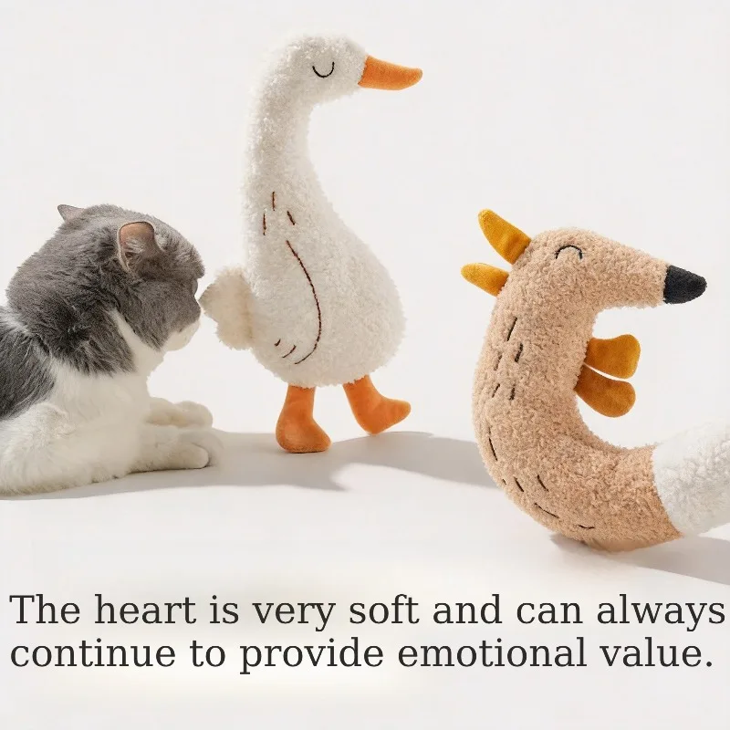 Plush Interactive Pet Toy Bite-resistant Squeak Dogs Cats Chew Toys Indoor Relieve Boredom Relaxing Kitten Entertainment Play