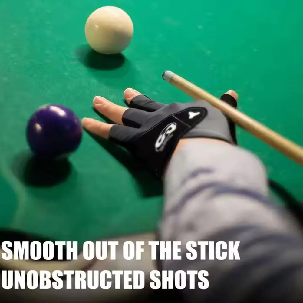 

1pcs Spandex Snooker Billiard Cue Glove Pool Left Hand Open Three Finger Accessory Fitness Accessories for Men and Women
