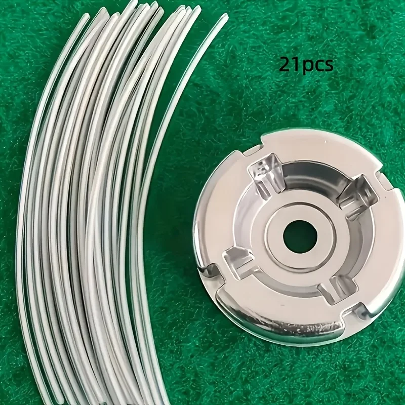 Garden Trimming Kit Aluminum Guard Cover 1 Aluminum Trimmer Head 20 Spare Steel Wires Lawn Mower Replacement Parts