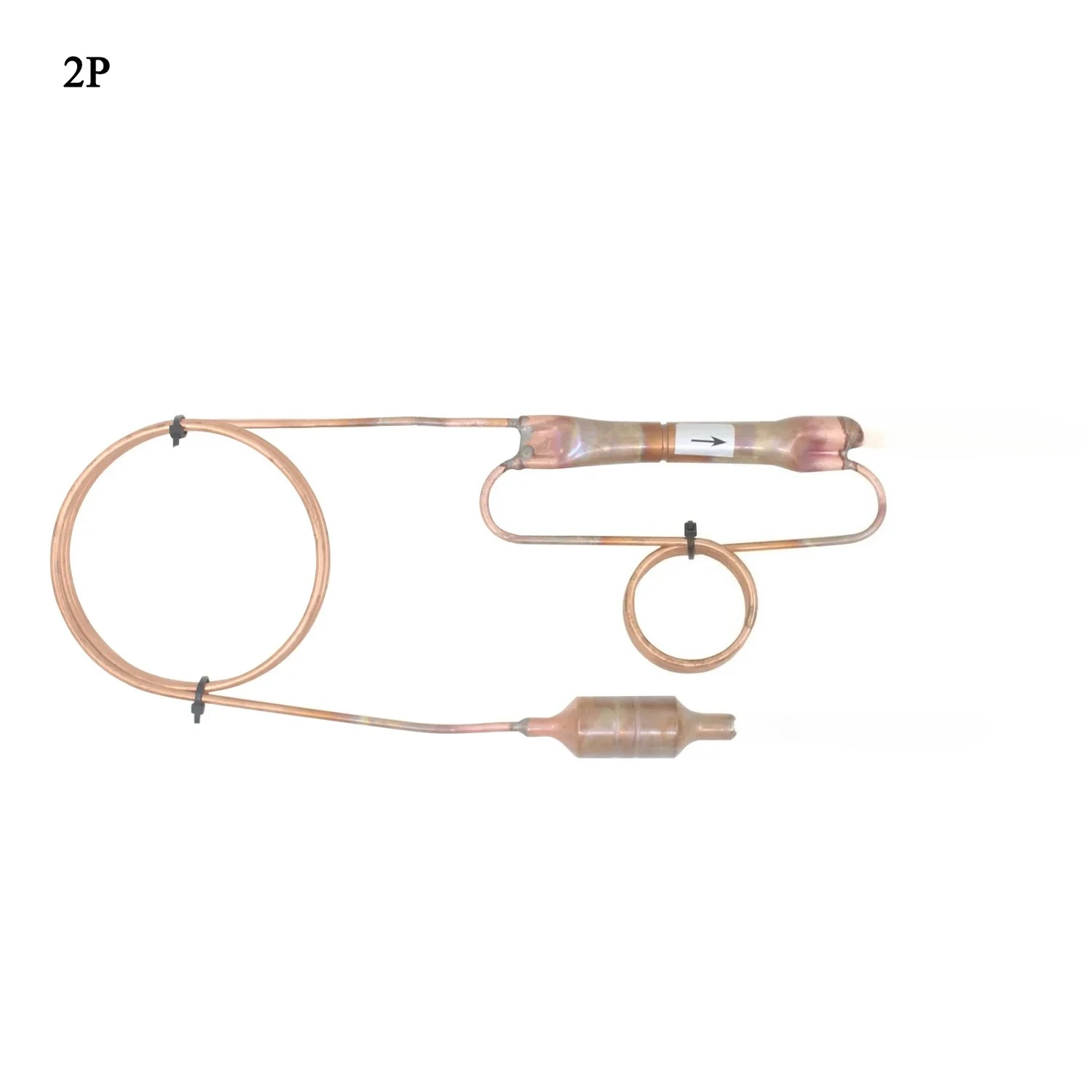 1PCS 2P  Air Conditioning capillary tube One-way Valve Filter Copper Capillary Tube Refrigeration Fittings