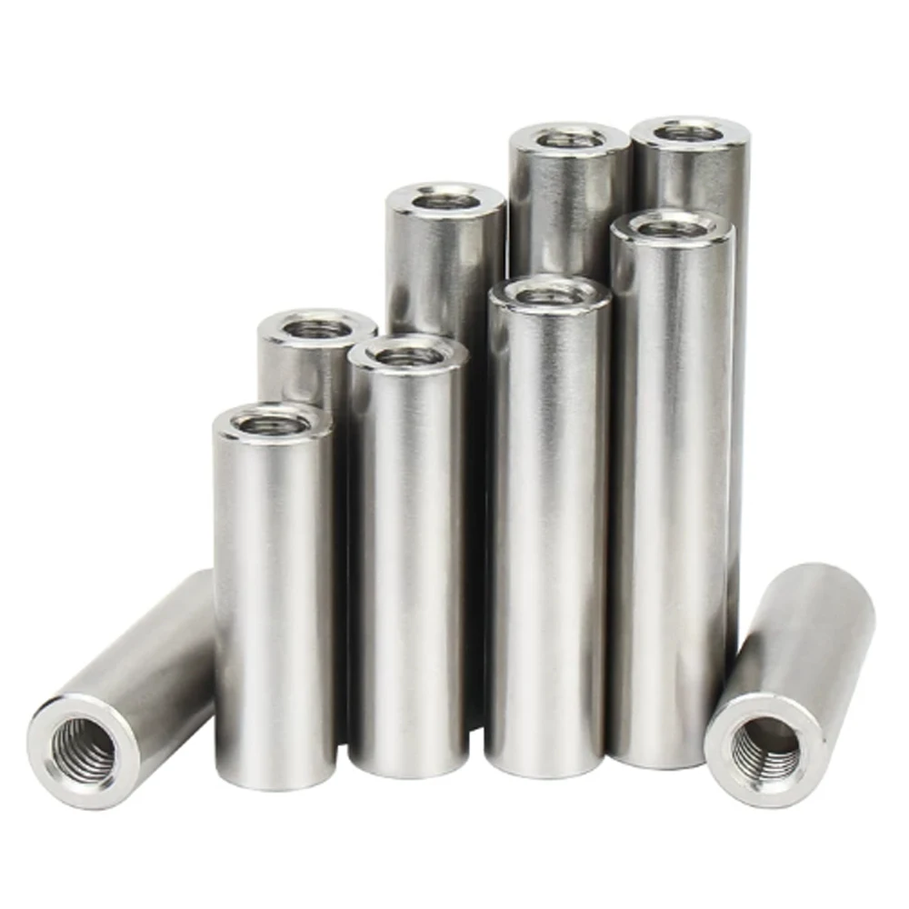 2-8Pcs M4 M5 Female Thread Double Ended Cylindrical Pin 40CR Alloy Steel Locating Dowel Pin Both Ends with Hole Length 20-160mm