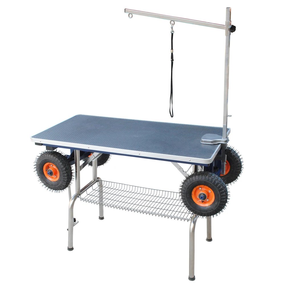 Factory Made Cheap Dog Grooming Table Foldable Pet Table With Wheels N-301W