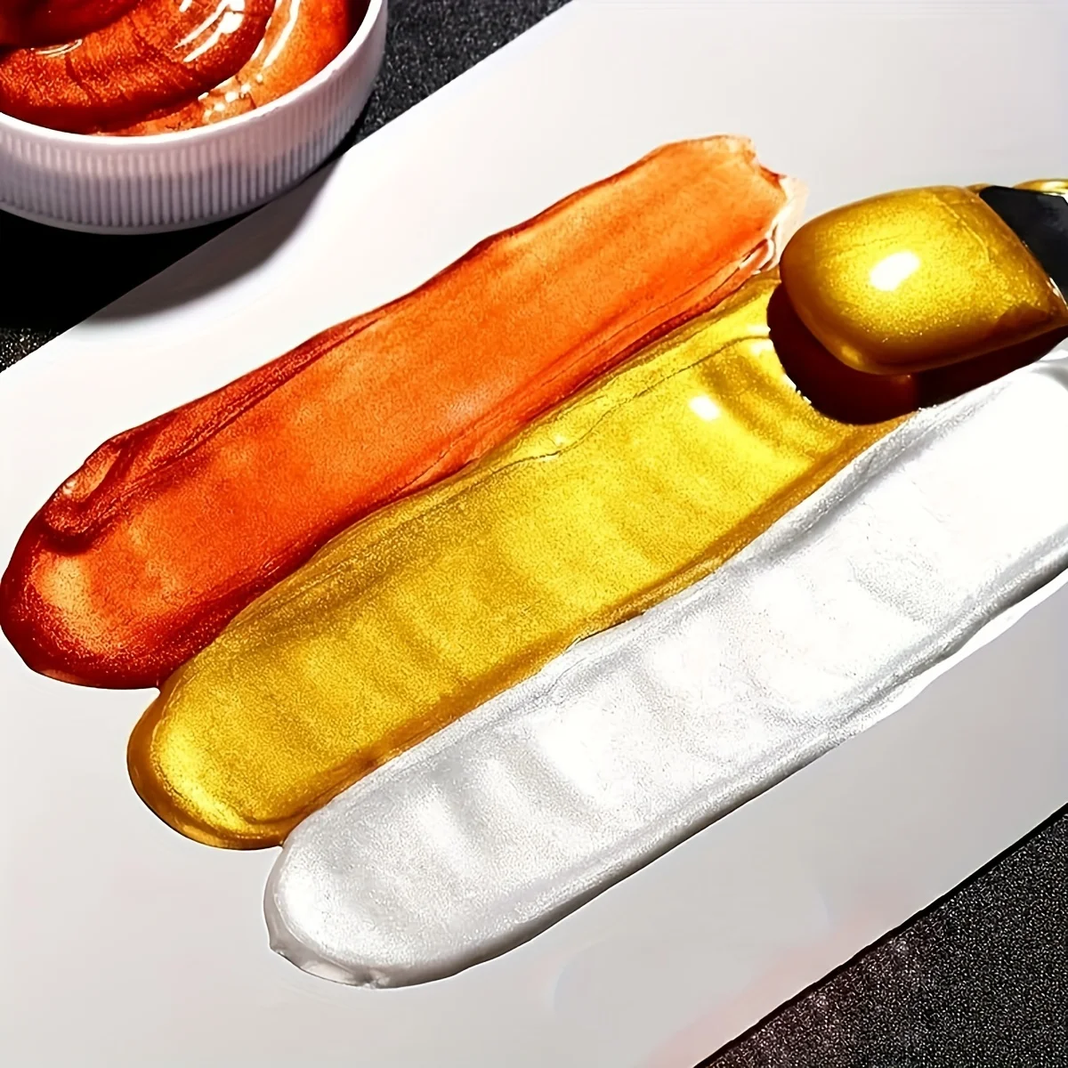 80 ml Goldene Farbe Metall Acrylfarbe Wasserdichtes Pigment Handgemalte Wandmalerei Kunst Perlglanz Pigment Statue Färbung – Detail 9