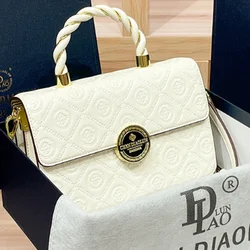 Independent Brand Women's Bag New Senior Pressure Sensitive Flower Handbag Fashion With Light Luxury Small Square Bag