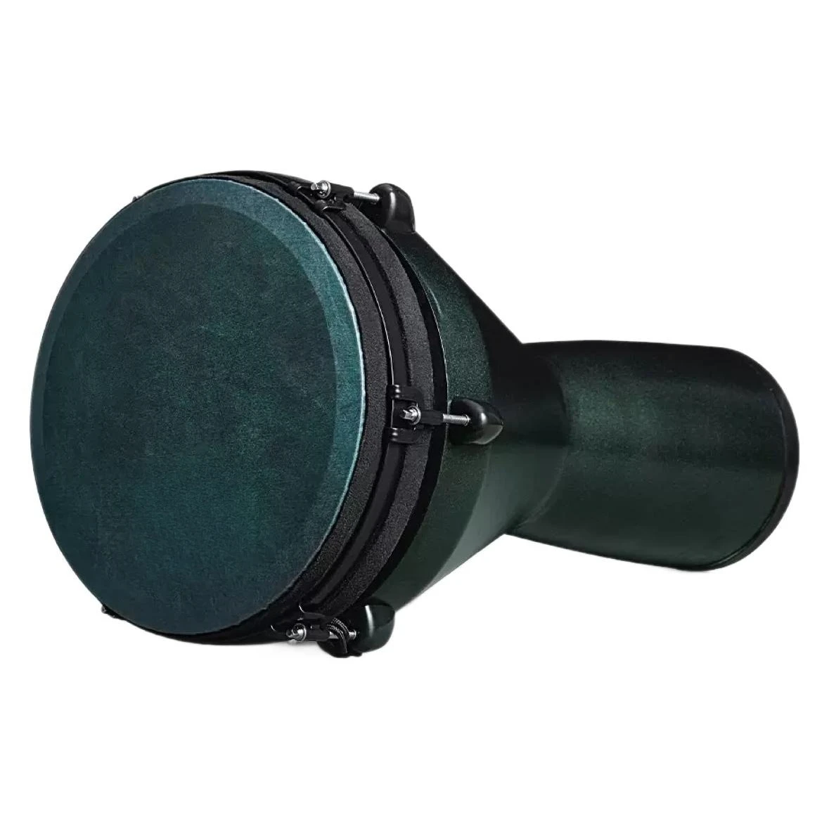 African drums, dark blue African drums, tambourines, adult percussion