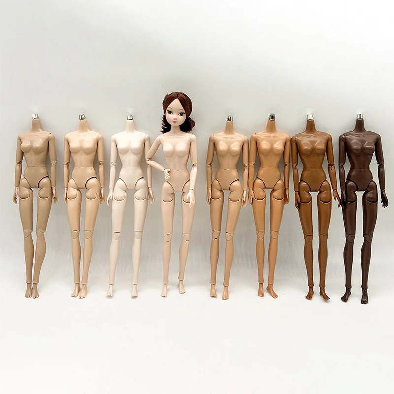 1/6 26.5cm II Supermodel Plain Replacement Body Women New 22 Joints Movable Body For White Beige Brown FR/IT Doll Head