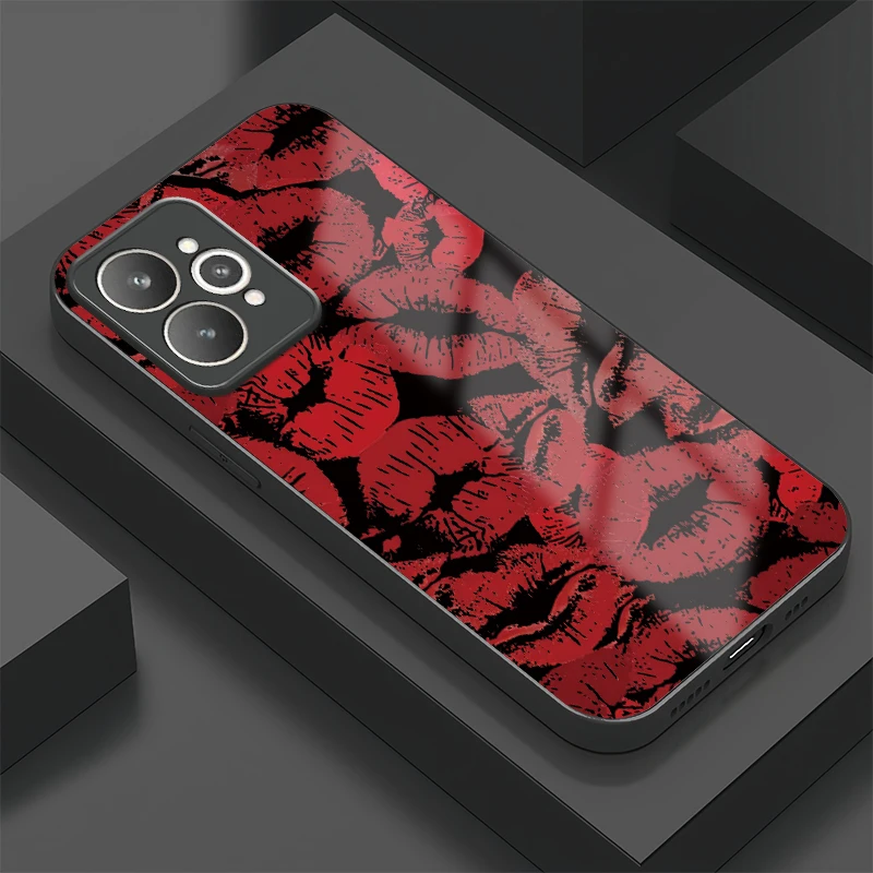 Red Kiss Lips Patte…