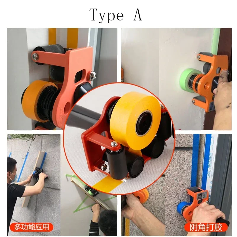 Masking Tape Dispenser Textured Paper Pasting Machine Spray Paint Sticker Beauty Seam Tape Pasting Tool Linear Guide Mark Tools