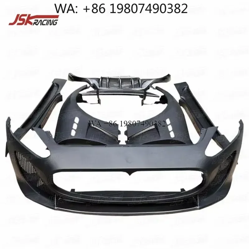 Wmwmnu For GranTurismo GT MC Style Half Carbon Fiber Body Kit Front Bumper Lip Side Skirts Rear Diffuser Spoiler