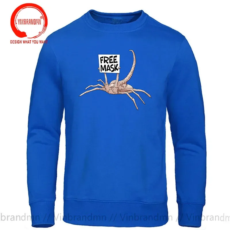 

Alien Free Mask Printed Sweatshirts Hoodies Horror Scorpion Sweatshirt Men Clothing Male Hip Hop Streetwear Sweater Jerseys Coat