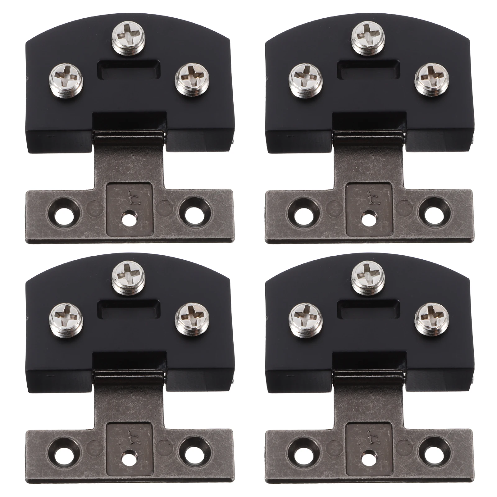 

4pcs Stainless Steel Hinge Cabinet Clip No Drilling Durable Modern Design Easy Install Frameless Shower Door Hardware Clamp