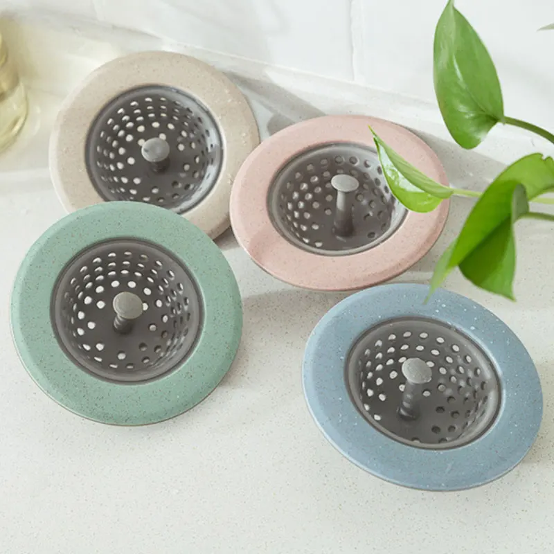 Kitchen Silicone Sink Strainer Waste Plug Strainer Bathroom Drain Sink Cover Sewer Hair Filter Bathroom Sewer Filter Pool Seal